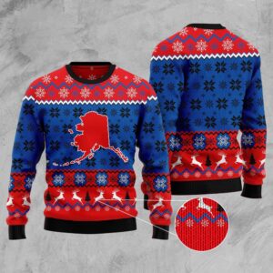 Sweet Home Alaska Ugly Christmas Sweater, Christmas…