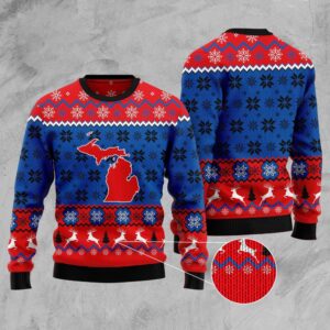 Sweet Home Michigan Ugly Christmas Sweater, Christmas…