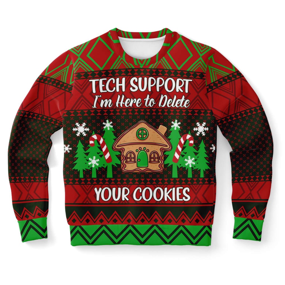 Tech Support I Am Here To Delete Your Cookie Ugly Christmas Sweater, Christmas Sweater, Ugly Sweater, Funny Xmas Sweaters Tech Support I Am Here To Delete Your Cookie Ugly Christmas Sweater, Christmas Sweater, Ugly Sweater, Funny Xmas Sweaters