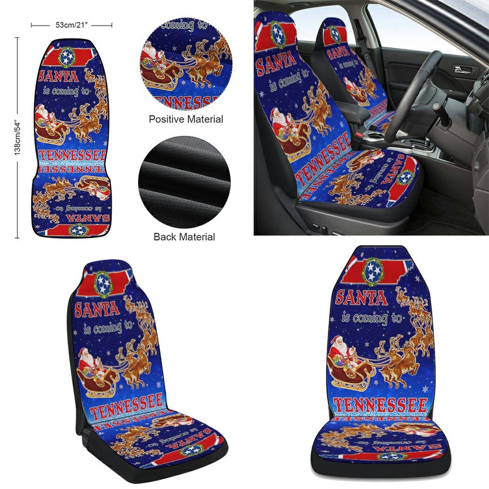 Tennessee Christmas Santa Is Coming To Tennessee Seat Cover Cars, Christmas Car Seat Cover, Car Seat Cover Tennessee Christmas Santa Is Coming To Tennessee Seat Cover Cars, Christmas Car Seat Cover, Car Seat Cover