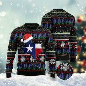 Texas Bluebonnet Ugly Christmas Sweater, Christmas Sweater,…