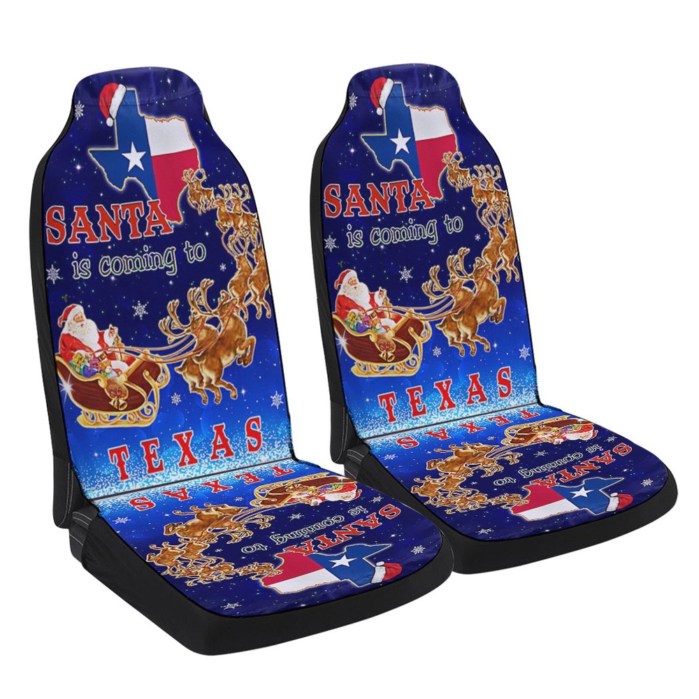 Texas Christmas Santa Is Coming To Texas Seat Cover Cars, Christmas Car Seat Cover, Car Seat Cover Texas Christmas Santa Is Coming To Texas Seat Cover Cars, Christmas Car Seat Cover, Car Seat Cover
