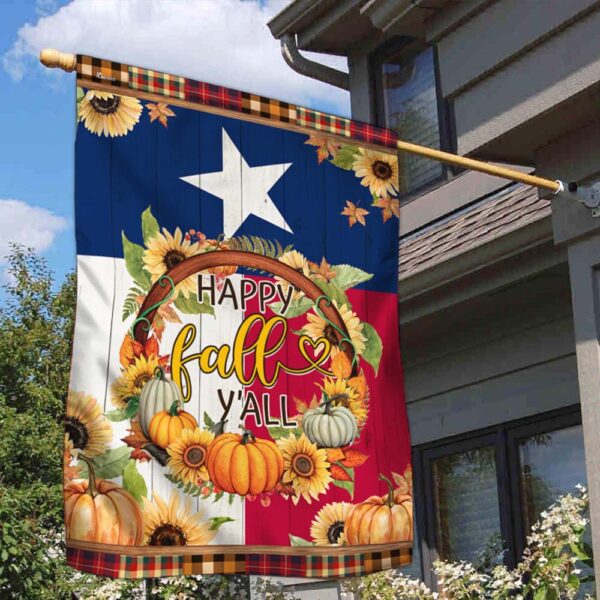 Texas Fall, Happy Fall Y’all Pumpkins Texas Flag, Halloween Flag, Halloween Garden Flags, Halloween House Flags