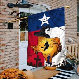 Texas Halloween Flag Halloween Witches Pumpkin Texas…