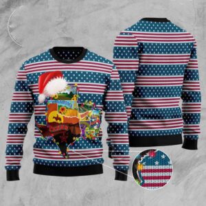 Texas Xmas Ugly Christmas Sweater, Christmas Sweater,…