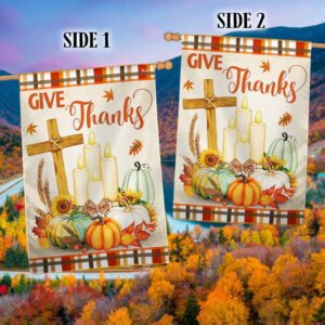 Thanksgiving Fall Flag Give Thanks Jesus Christ Cross Pumpkins Thanksgiving Flag Halloween Flag Halloween Garden Flags Halloween House Flags 2 ssvo82.jpg