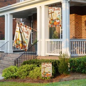 Thanksgiving Fall Flag Give Thanks Jesus Christ Cross Pumpkins Thanksgiving Flag Halloween Flag Halloween Garden Flags Halloween House Flags 4 brrbs8.jpg