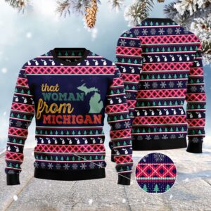 That Woman From Michigan Ugly Christmas Sweater,…