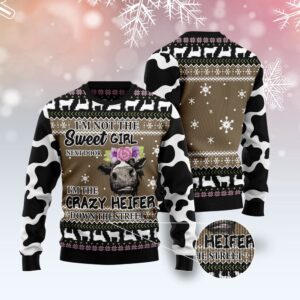 The Crazy Heifer Ugly Christmas Sweater, Christmas…