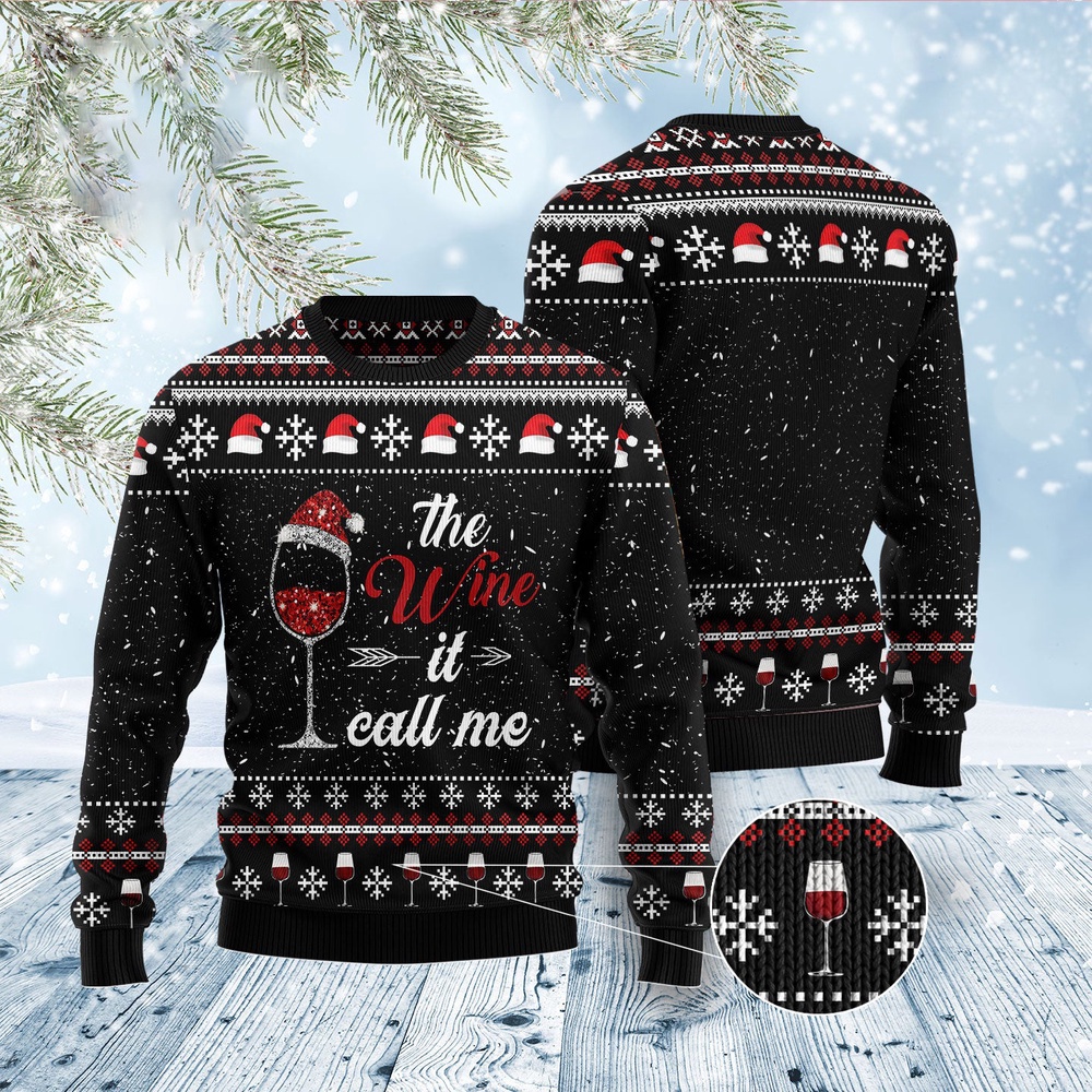 The Wine It Call Me Ugly Christmas Sweater, Christmas Sweater, Ugly Sweater, Funny Xmas Sweaters The Wine It Call Me Ugly Christmas Sweater, Christmas Sweater, Ugly Sweater, Funny Xmas Sweaters