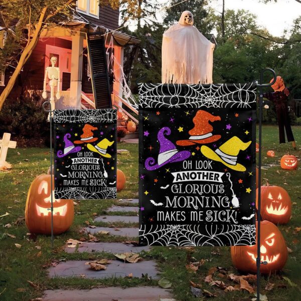 Three Witches Halloween Flag Another Glorious Morning Makes Me Sick, Halloween Flag, Halloween Garden Flags, Halloween House Flags