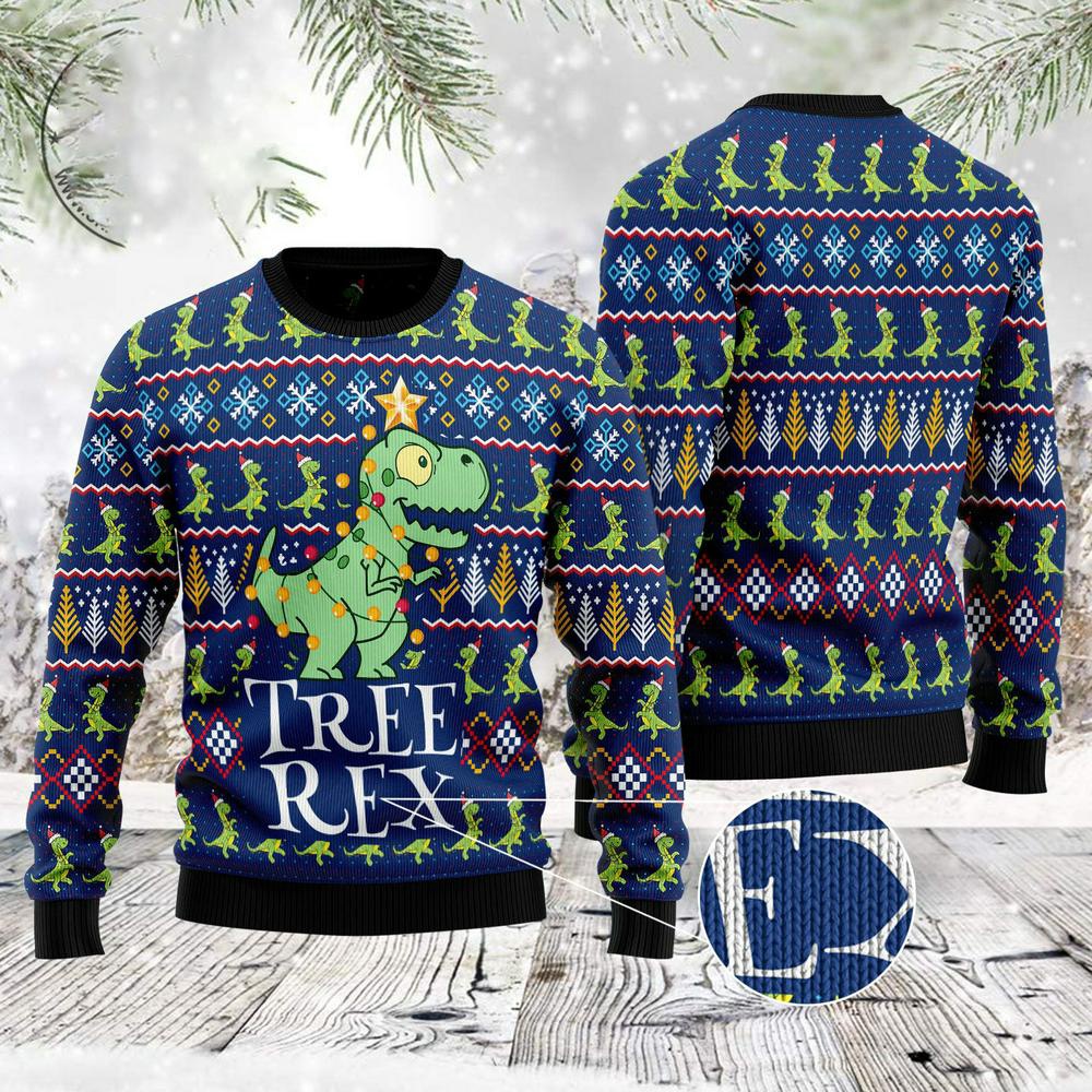 Tree Rex Ugly Christmas Sweater, Xmas Tree Sweater, Christmas Sweater Tree Rex Ugly Christmas Sweater, Xmas Tree Sweater, Christmas Sweater
