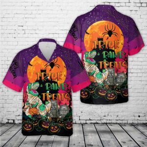 Trick Rawr Treat Halloween Hawaiian Shirt, Halloween…