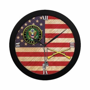 U.S. Army Infantry Black Wall Clock Military Clocks 24 Hour Clocks 2 yz0e22.jpg