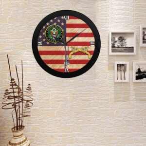 U.S. Army Military Police Corps Black Wall Clock, Military Clocks, 24 Hour Clocks
