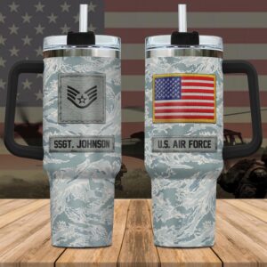 US Air Force Custom Name Rank Stanley Tumbler 40Oz Camouflage Tumbler Veteran Tumbler Military Tumbler 1 lbsjwe.jpg