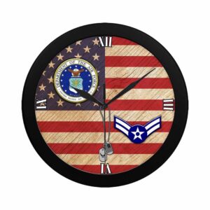 US Air Force E 3 Airman First Class A1C E3 Ranks Enlisted Airman Wall Clock Military Clocks 24 Hour Clocks 2 m8ihjx.jpg