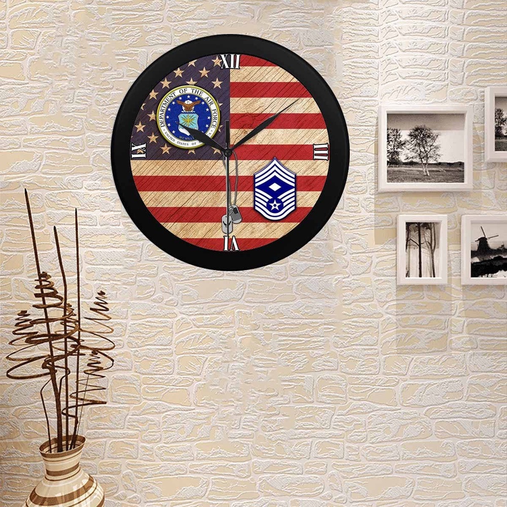 US Air Force E-9 First sergeant E-9 Wall Clock, Military Clocks, 24 Hour Clocks US Air Force E-9 First sergeant E-9 Wall Clock, Military Clocks, 24 Hour Clocks