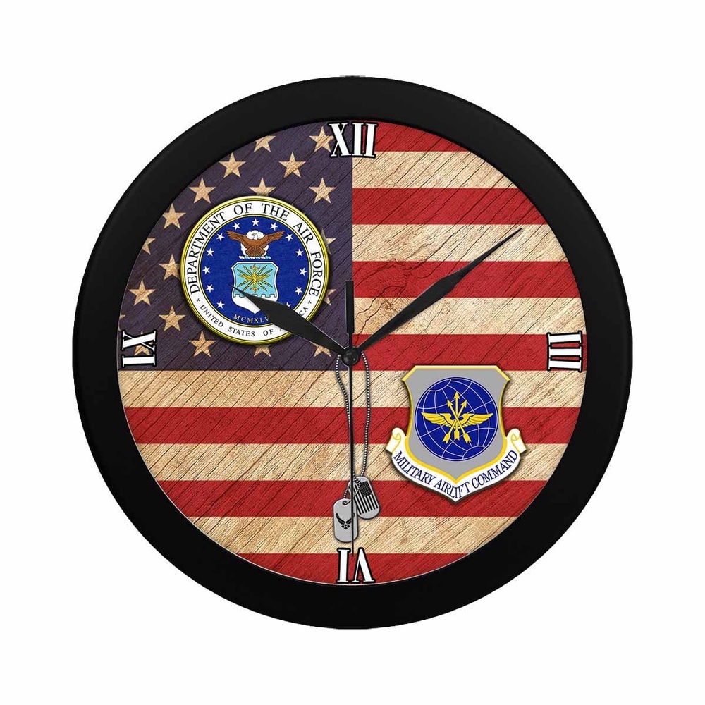 US Air Force Military Airlift Command Wall Clocks, Military Clocks, 24 Hour Clocks US Air Force Military Airlift Command Wall Clocks, Military Clocks, 24 Hour Clocks
