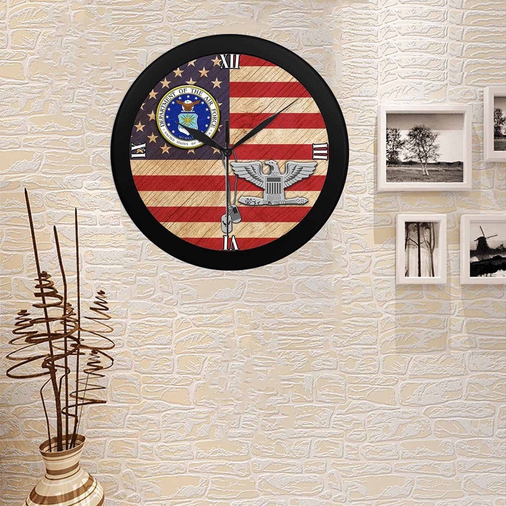 US Air Force O-6 Colonel Col O6 Wall Clock, Military Clocks, 24 Hour Clocks US Air Force O-6 Colonel Col O6 Wall Clock, Military Clocks, 24 Hour Clocks