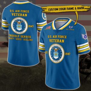 US Air Force Vneck Football Jersey Custom Your Name And Rank Military Shirts US Veteran Gifts Military Jersey 2 mutae2.jpg