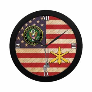 US Army Air Defense Artillery Black Wall Clock Military Clocks 24 Hour Clocks 2 f855ov.jpg