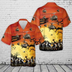 US Army Bell UH-1 Huey Halloween Hawaiian…