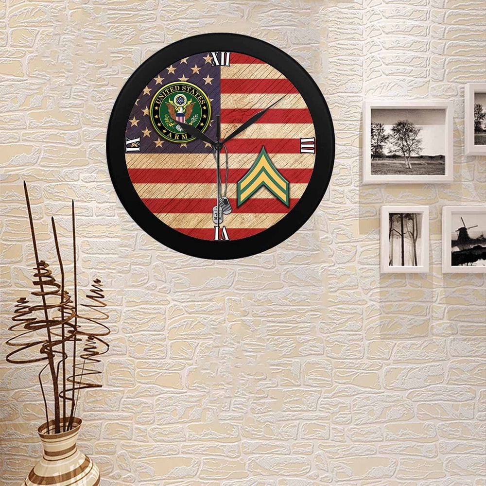US Army E-4 Corporal E4 CPL Wall Clock, Military Clocks, 24 Hour Clocks US Army E-4 Corporal E4 CPL Wall Clock, Military Clocks, 24 Hour Clocks
