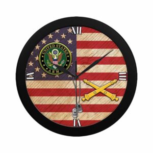 US Army Field Artillery Black Wall Clock Military Clocks 24 Hour Clocks 2 g6zzaf.jpg