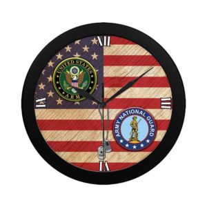 US Army National Guard Black Wall Clock Military Clocks 24 Hour Clocks 2 tjggyq.jpg