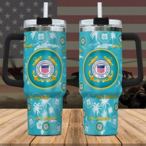 US Coast Guard Custom Name Stanley Tumbler 40Oz, Veteran Tumbler, Military Tumbler