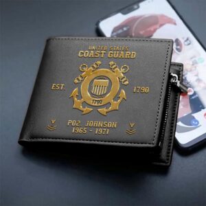 US Coast Guard Men Wallet Custom Name Rank And Year Military Soldiers Veteran Wallet 2 ps4dec.jpg