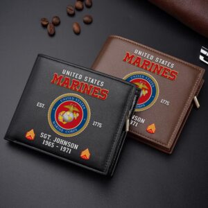 US Marine Corps Custom Your Name Rank And Year Military Wallet For Soldiers Veteran Wallet 1 u3h2ej.jpg