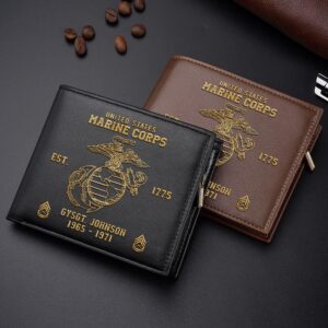 US Marine Corps Men Wallet Custom Name…