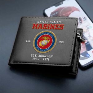 US Marine Corps Military Men Wallet Custom Name And Year US Military Men Wallet Veteran Wallet 2 ejki4d.jpg