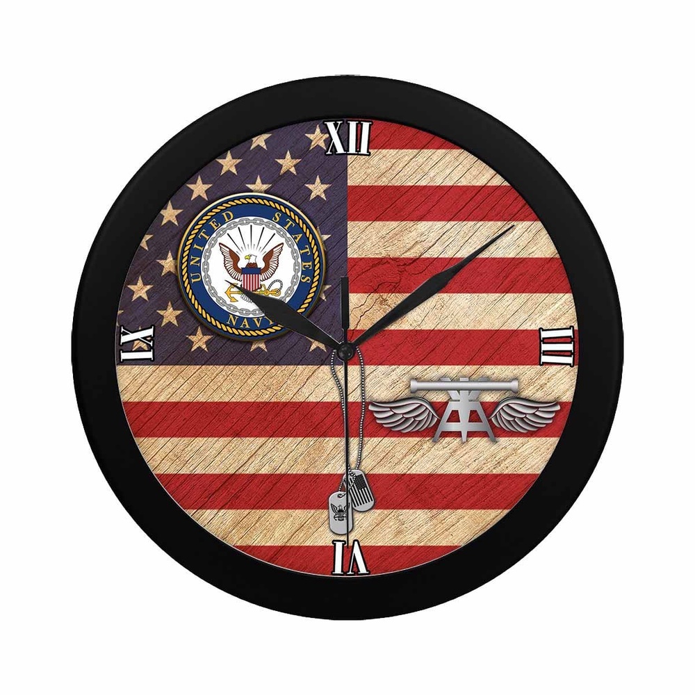 US Navy Aviation Fire Control Tech Navy AQ Wall Clock, Military Clocks, 24 Hour Clocks US Navy Aviation Fire Control Tech Navy AQ Wall Clock, Military Clocks, 24 Hour Clocks