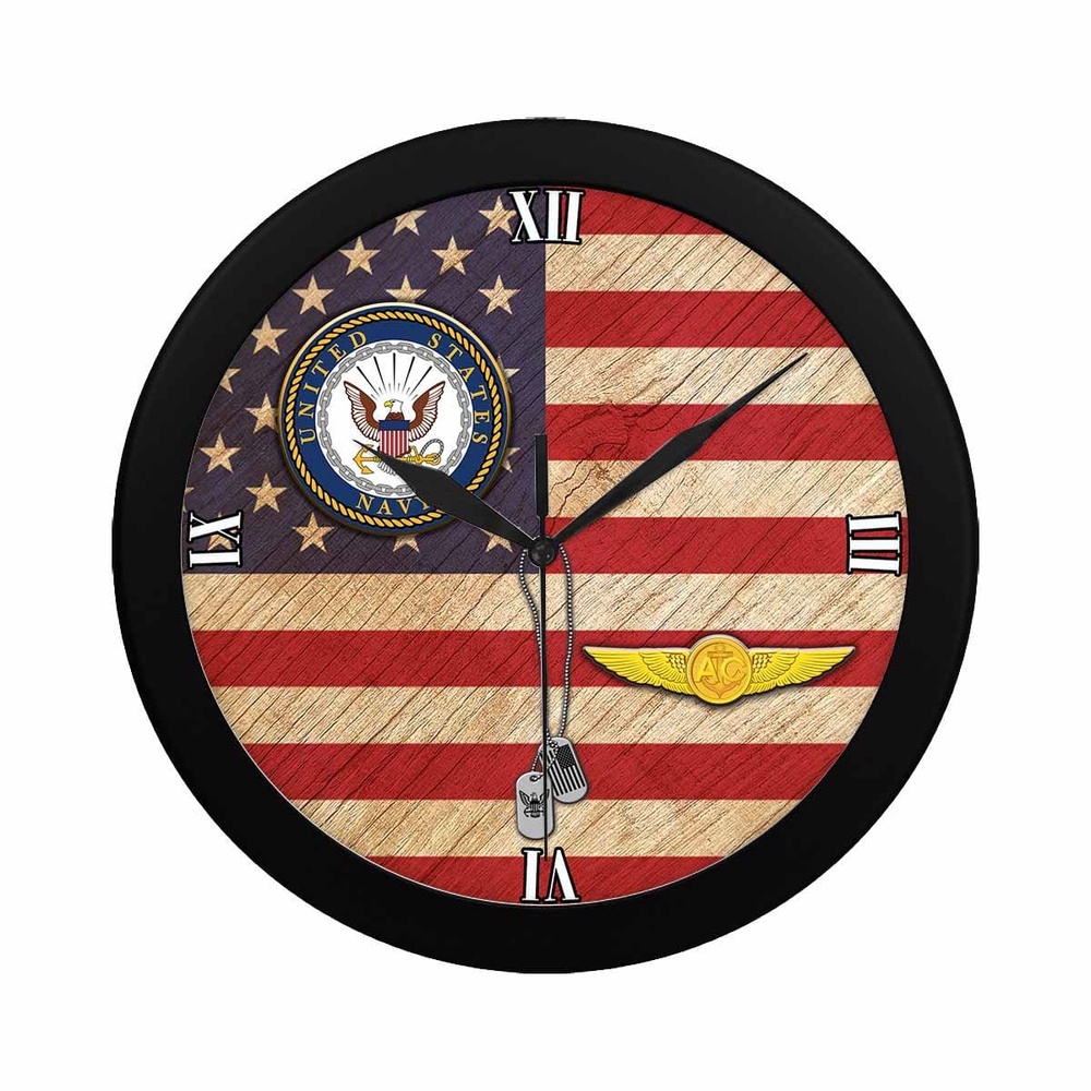US Navy Naval Aircrew Warfare Specialist Wall Clock, Military Clocks, 24 Hour Clocks US Navy Naval Aircrew Warfare Specialist Wall Clock, Military Clocks, 24 Hour Clocks