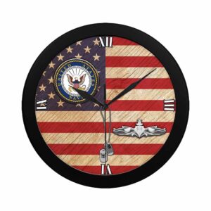 US Navy Surface Warfare Enlisted Badge Wall Clock Military Clocks 24 Hour Clocks 2 ncieoe.jpg