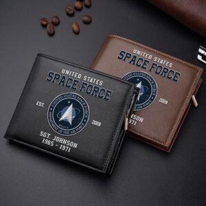 US Space Force Military Men Wallet Custom…