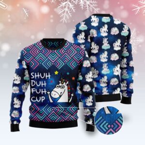 Unicorn Galaxy Cool Ugly Christmas Sweater, Christmas…