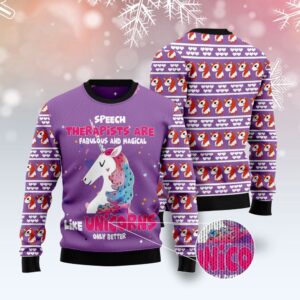 Unicorn Magical Ugly Christmas Sweater, Christmas Sweater,…