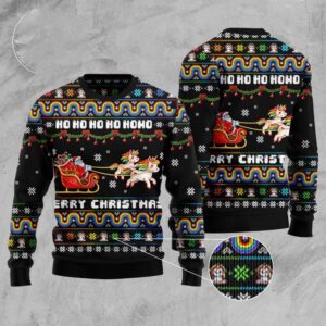 Unicorn Merry Christmas Ugly Christmas Sweater, Christmas…