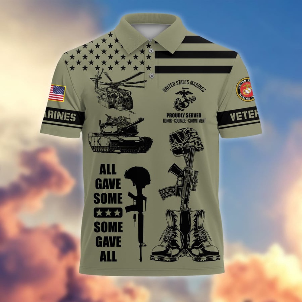 Veteran Polo Shirt, All Gave Some Some Gave All US Marine Veterans Polo Shirt Veteran Polo Shirt, All Gave Some Some Gave All US Marine Veterans Polo Shirt