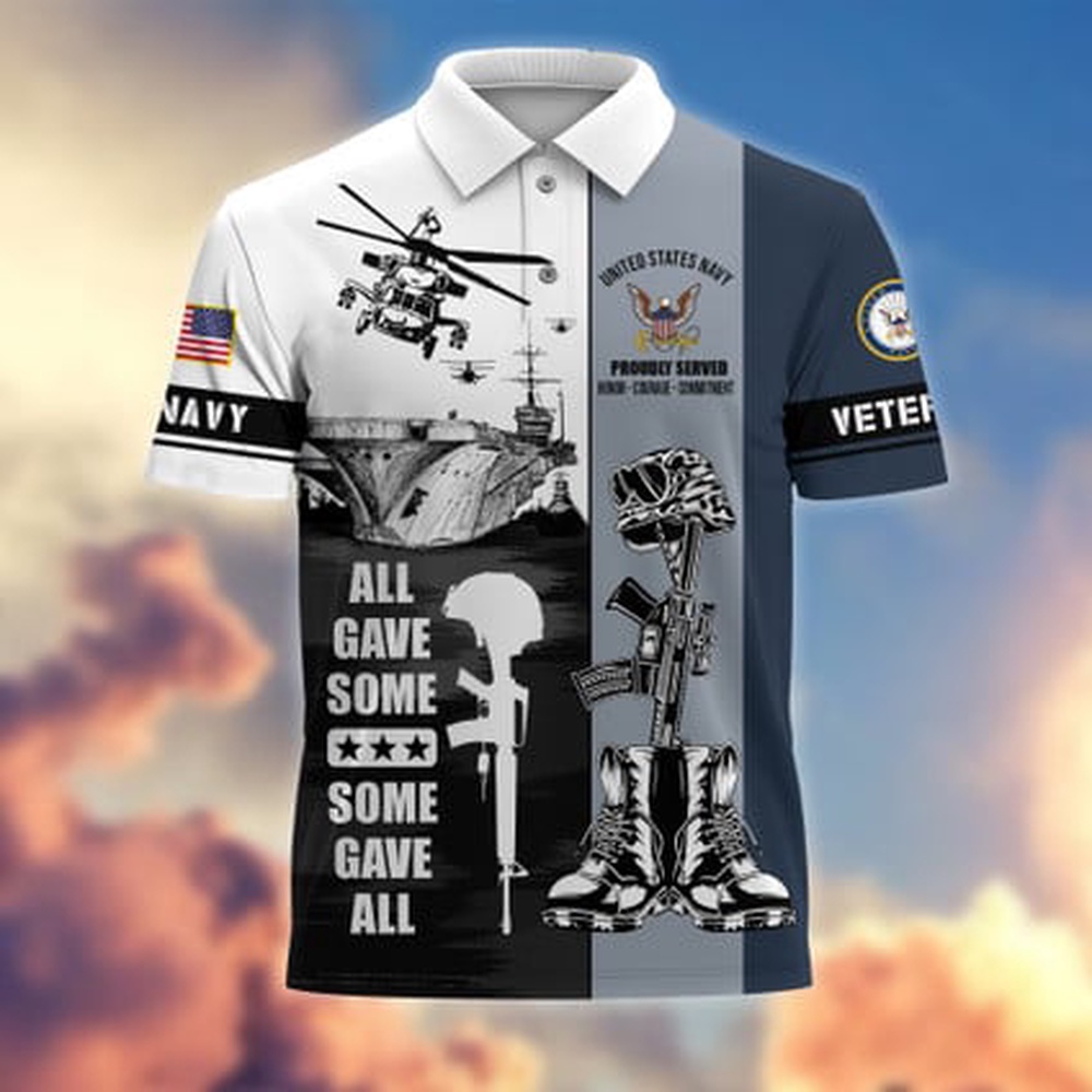 Veteran Polo Shirt, Navy Veteran Polo Shirt, All Gave Some Some Gave All US Navy Veterans Polo Shirt Veteran Polo Shirt, Navy Veteran Polo Shirt, All Gave Some Some Gave All US Navy Veterans Polo Shirt