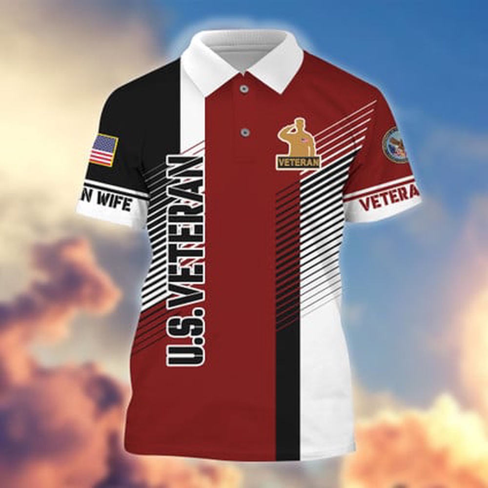 Veteran Polo Shirt, Polo Shirt For Veteran’s Wife Veteran Polo Shirt, Polo Shirt For Veteran’s Wife