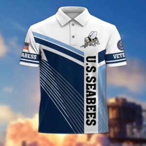 Veteran Polo Shirt, US Navy Seabees Veterans…