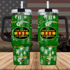 Vietnam Veteran Custom Name Stanley Tumbler 40Oz,…