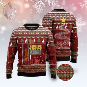 Violin I Play Ugly Christmas Sweater, Christmas…