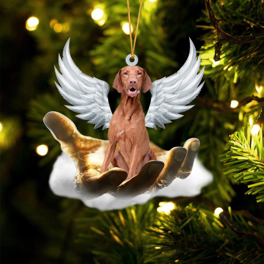 Vizsla On The Hands Of Jesus Ornament, Christmas Ornament, Dog Ornament, Xmas Dog Ornaments Vizsla On The Hands Of Jesus Ornament, Christmas Ornament, Dog Ornament, Xmas Dog Ornaments