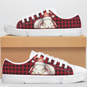 WHITE RABBIT CHRISTMAS LOW TOP SHOES